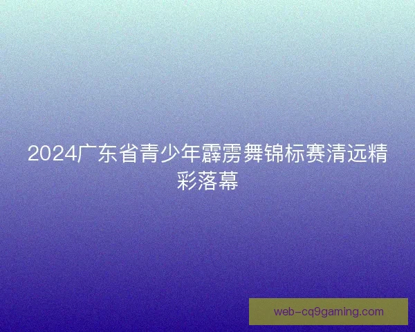 2024广东省青少年霹雳舞锦标赛清远精彩落幕